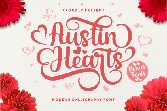 Austin Hearts Font: Elegant Script for Digital Marketing